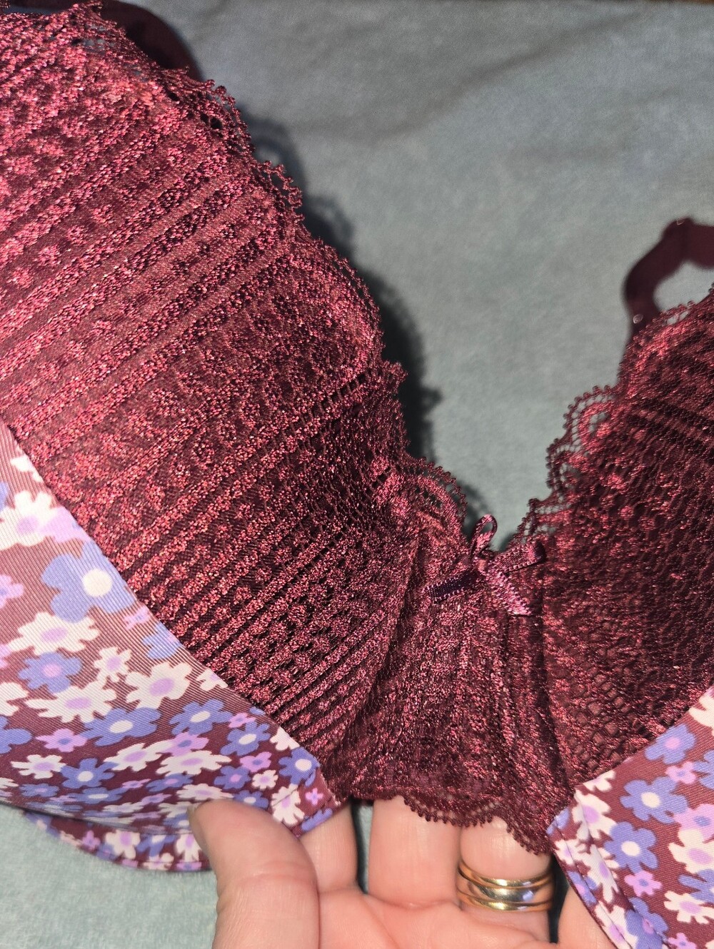 Maidenform Floral Print Bra Sz 40C - Picture 4 of 9